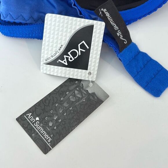 New w tag Ann Summers Thrill bra blue 40DD lycra floral - Picture 6 of 7